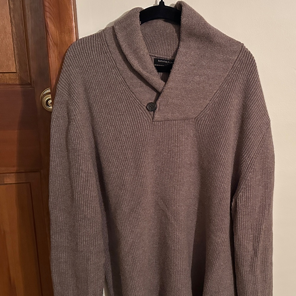 Banana Republic Men's Brown Cowl neck Sweater